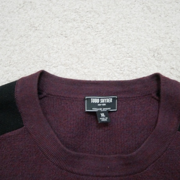 Todd Snyder 100% Merino Wool Ski Sweater Purple - Picture 6 of 6